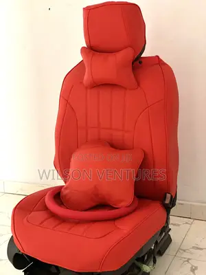 Plain Red Complete Seat 5 Seater Seat Cover
