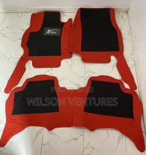 Red and Black Toyota Corolla 2008-2016 Leather Foot Mat