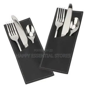 Leather Cutlery Pouch 