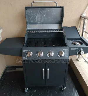 4 Burner Gas Bbq Grill With Side Stove