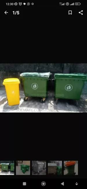 1100 Litres Virgin Plastics Wheeler Refuse Waste Bins