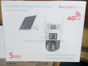 V380 PTZ 5mp Solar Powered Dual Lens 4G Camera