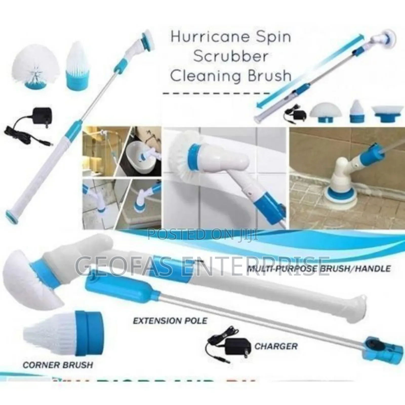 Hurricane First Grade Rechargeable Spin Scrubber