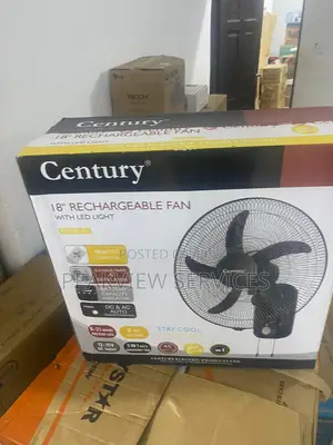 Durable Motors 18''century Rechargeable Fan With LED Light