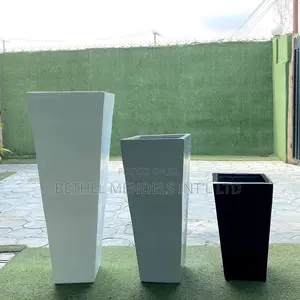120cm Tapered Fiberglass Pot/Vase for Home/Office Decor