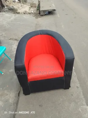 Bucket Chair Red and Black