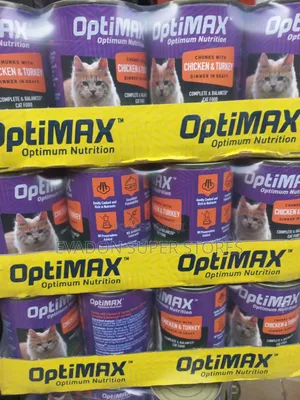 Optimax Cat Food. By 24 Cans
