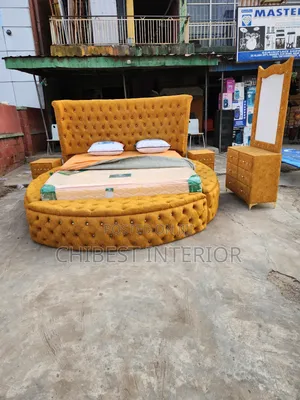 Luxury 6by7 Bed Frame With Side Drawer and Dresser