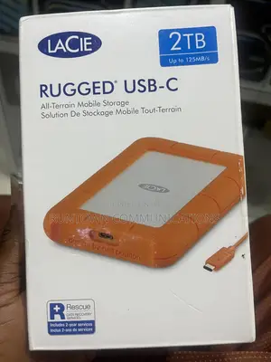 Lacie 2TB Rugged USB-C 3.2 Gen 1 External Hard Drive