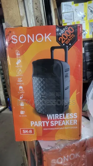Sonok 8'' Rechargeable Public Address System Bluetooth 2 Mic