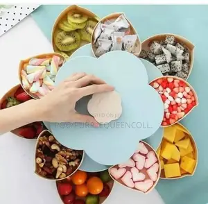 Rotating Candy Box Snack Food Spices Serving Tray