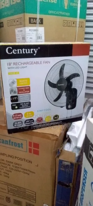 Century 18" Rechargeable Ac/Dc Industrial Wall Fan