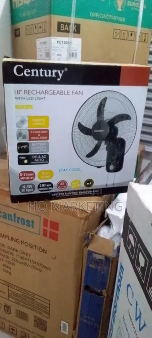 Century 18" Rechargeable AC DC Wall Mate Fan