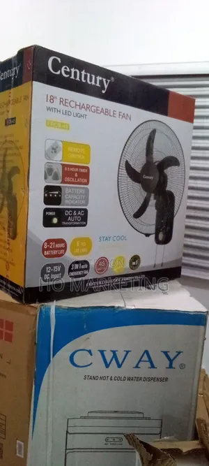 Century Rechargeable AC DC 18" Coolwave Wall Fan