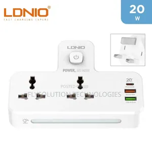 Ldnio Sc2311 2 Socket/2usb/Type-C Outlet