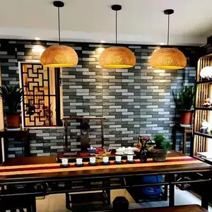 Bamboo Lamp Nature Design Restaurant Hotel Bar Pendant Light