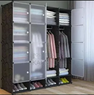 4 Column Wardrobe Organiser Space Saving Storage Plastic