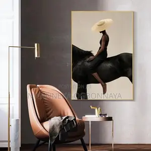 Woman With Cap Horse Home Decor Canvas Painting