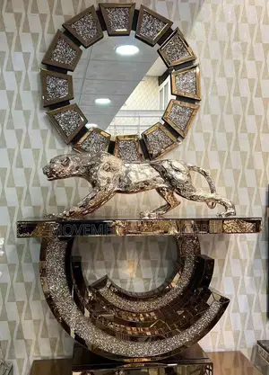 Executive Mirror Console Table