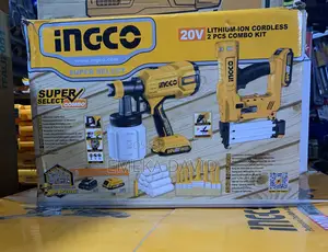 Ingco Brad Nailer and Spray Gun - 2pcs Set - 20V