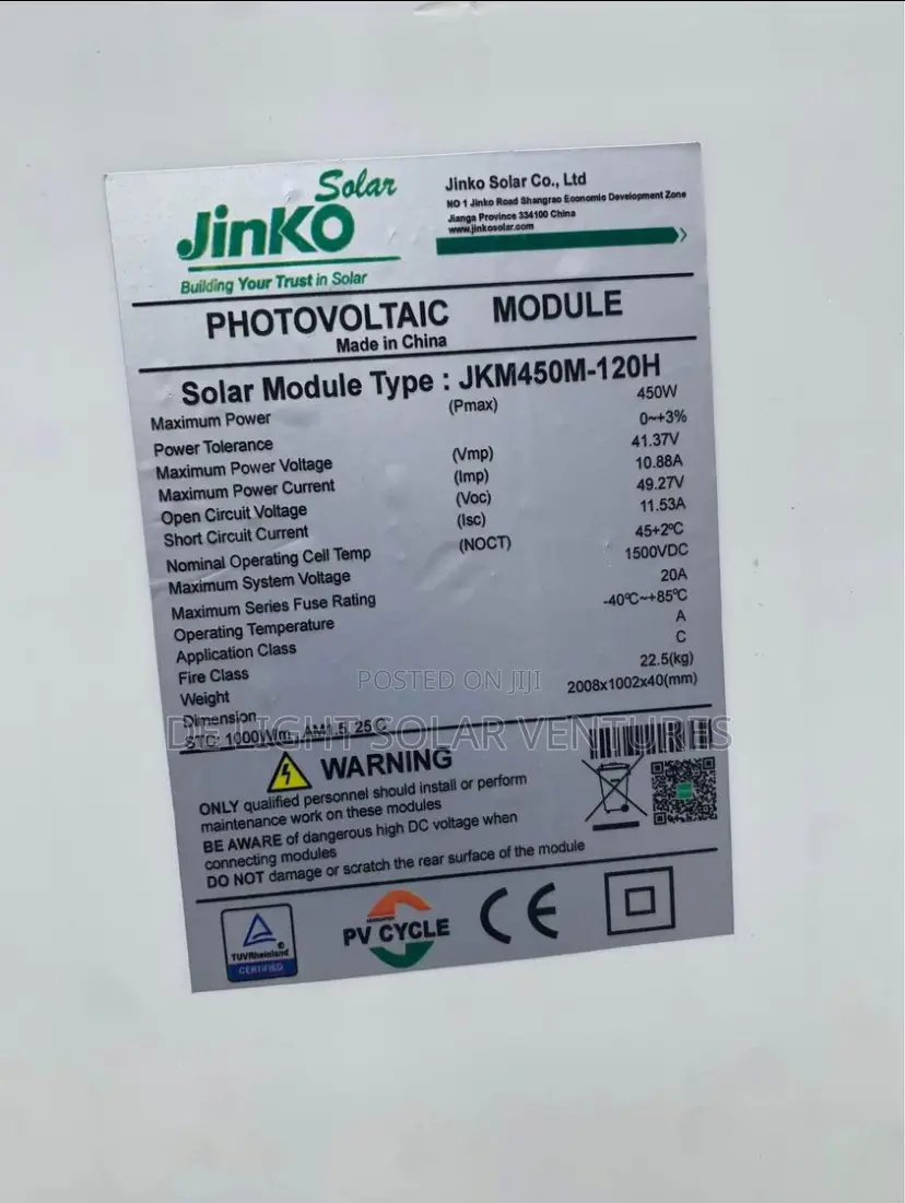 Jinko Soler Panel Poly 450watts