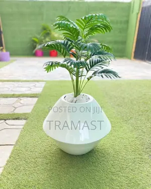 Artificial Palm Plant Potted With 45cm Onion Fiberglass Pot
