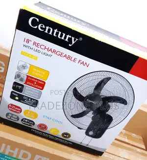 Century 18'' Noiseless Rechargeable Fan