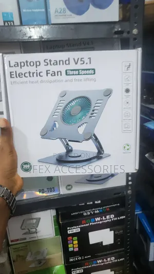 Multifunction Laptop Stand V5.1 360 Base With Electric Fan