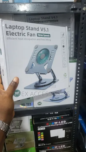 Multifunction Laptop Stand V5.1 360 Base With Electric Fan