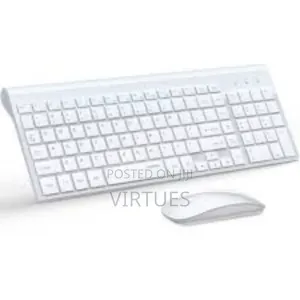 Generic Wireless Keyboard and Mouse - White and Black