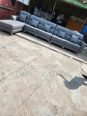 Luxury L-Shaped Sofa Made With Animal Skin Leather