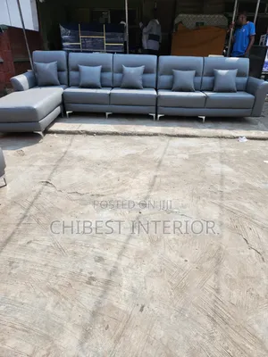 14ftby6ft L-Shaped Animal Skin Leather Sofa