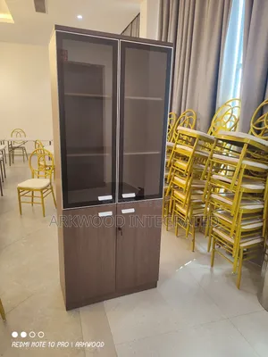Wooden Bookshelf Two Doors