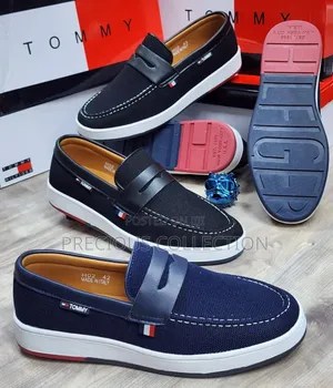 Men's Tommy Hilfiger Fabric White Sole Loafers
