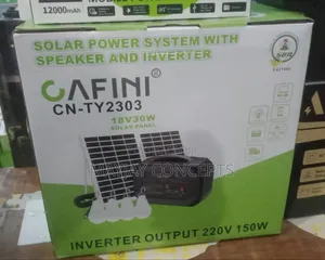 Cafini 150W Solar Inverter With MP3 4-Bulbs for TV,LAPTOP