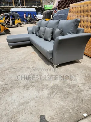 10ftby6ft L-Shaped Sofa Made With High Quality Leather