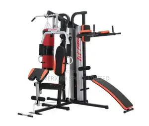 Three Station Multi Gym With Punching Bag