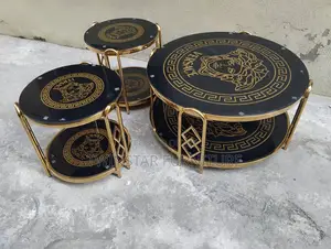 New Modern Marble / Glass Top Table Side Stools