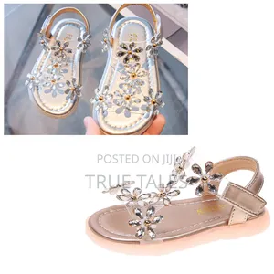 Girls' Crystal Embellished Sandals Sizes 25 To 36