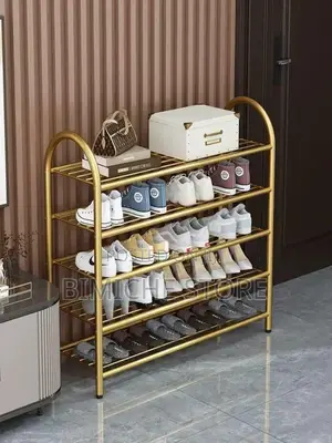 5 Tier Gold Shoes Rack