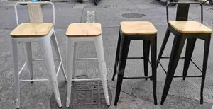 Wooden Stools With Metal Legs