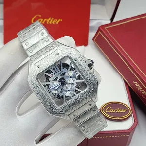 Cartier Skeletal Silver Wristwatch