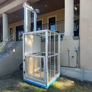 Hydraulic Lift Cargo Elevator Double Track Warehouse