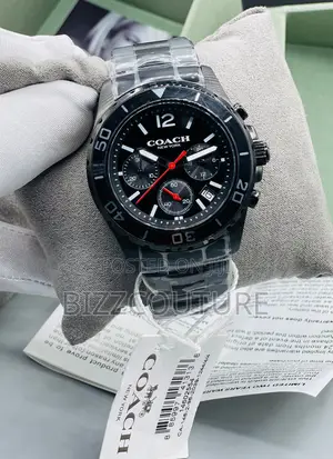 Original Coach Chronograph Black Chain Watch Is Available