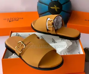 Hermes Quality Luxury Men Genuine Leather Pams