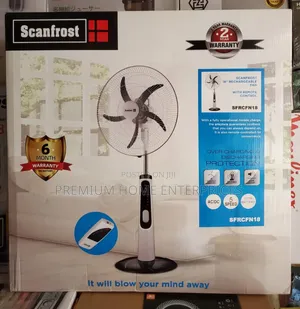 Scanfrost Rechargeable Standing Fan 18 Inches