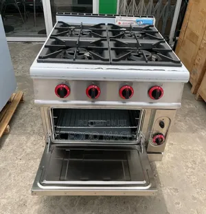 Commercial 4 Burner Gas Cooker With Gas Oven