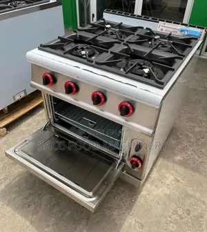 Commercial 4 Burner Gas Cooker With Gas Oven