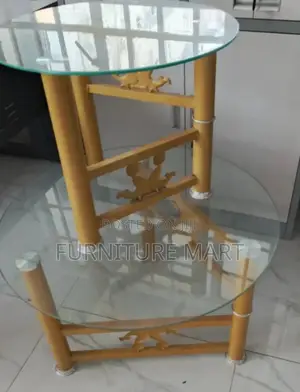 Glass Center Table and Side Stool