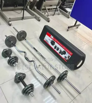 55kg Dumbbells With Case Black 